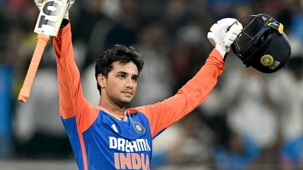 Abhishek Sharma Celebrating